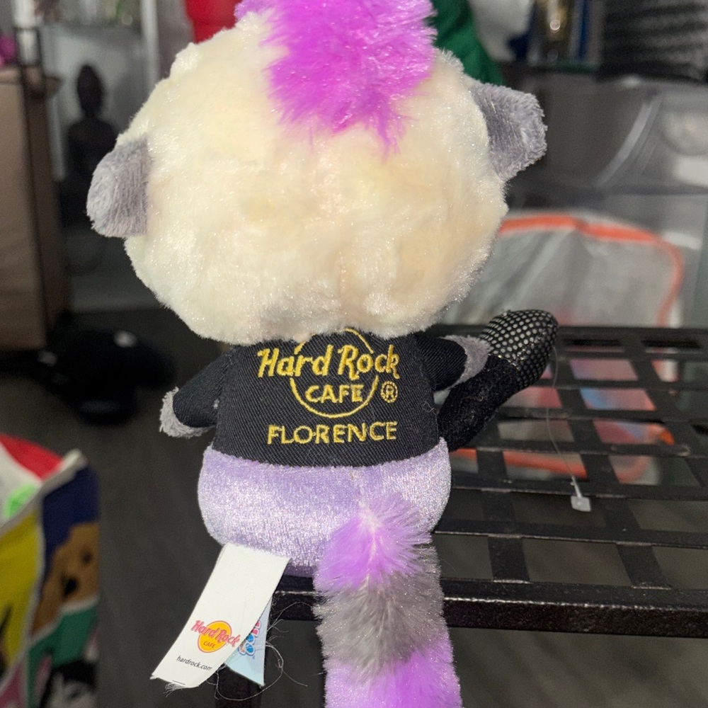 Hard Rock Cafe Florence Cream and Purple Plush